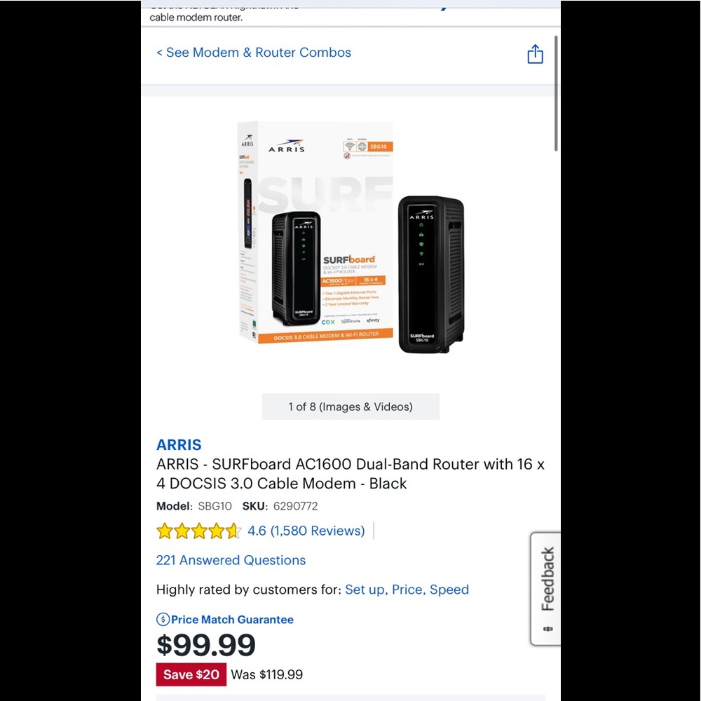 Arris SURFboard Router